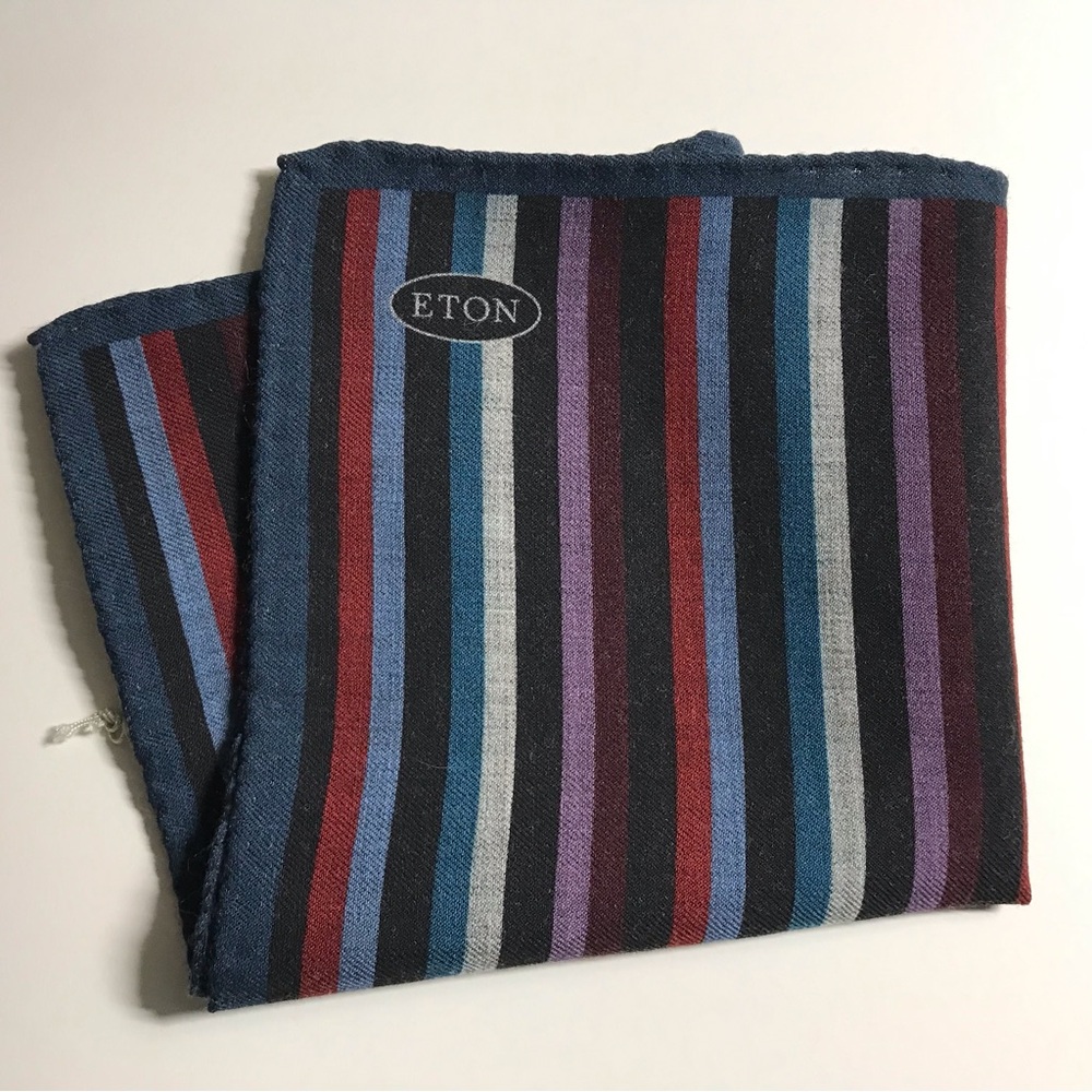 NWT Eton Wool Pocket Square